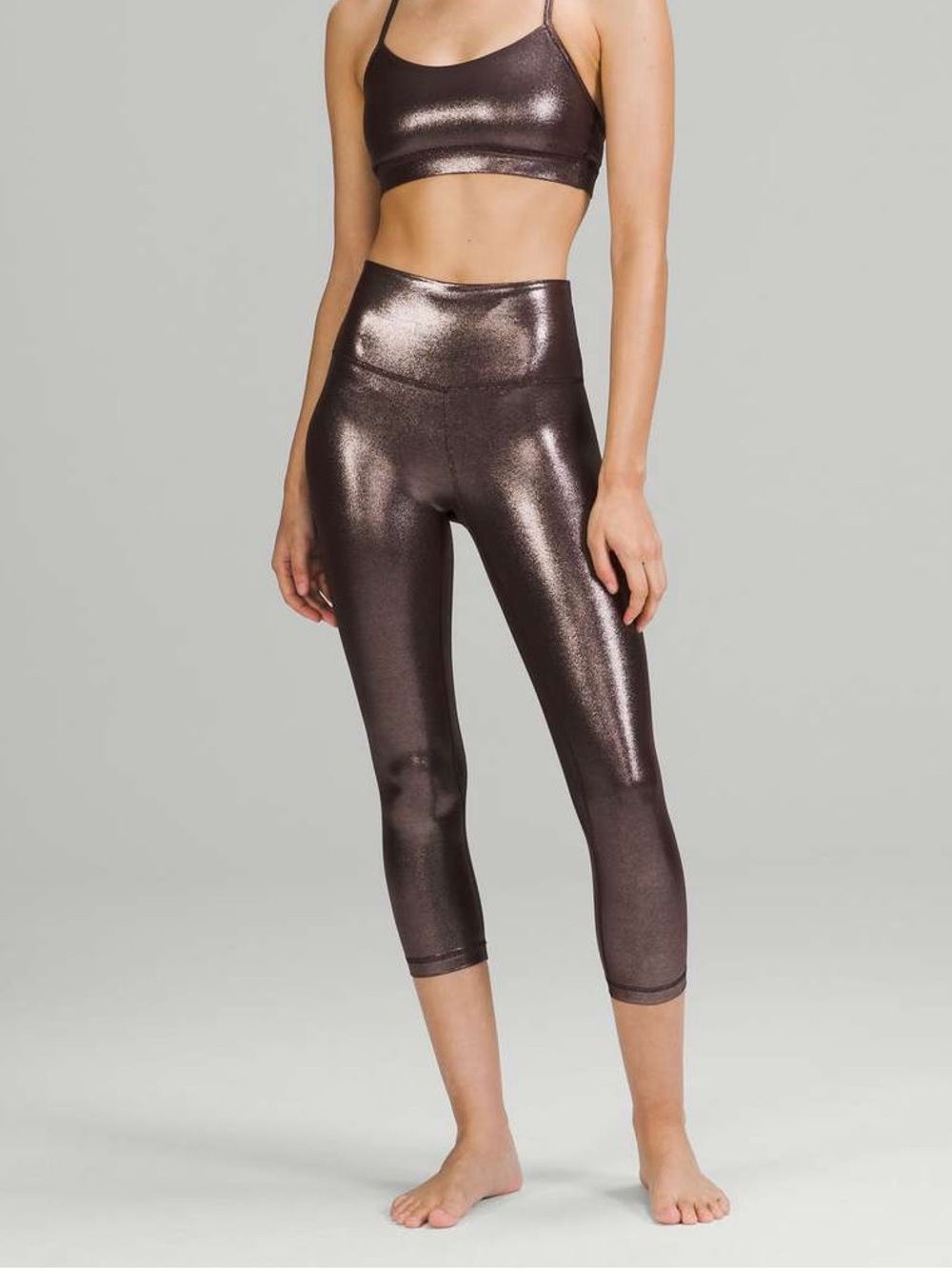 Lululemon Align High-Rise Crop Leggings
Radiate Foil Shimmery Metallic Brown - Picture 15 of 16